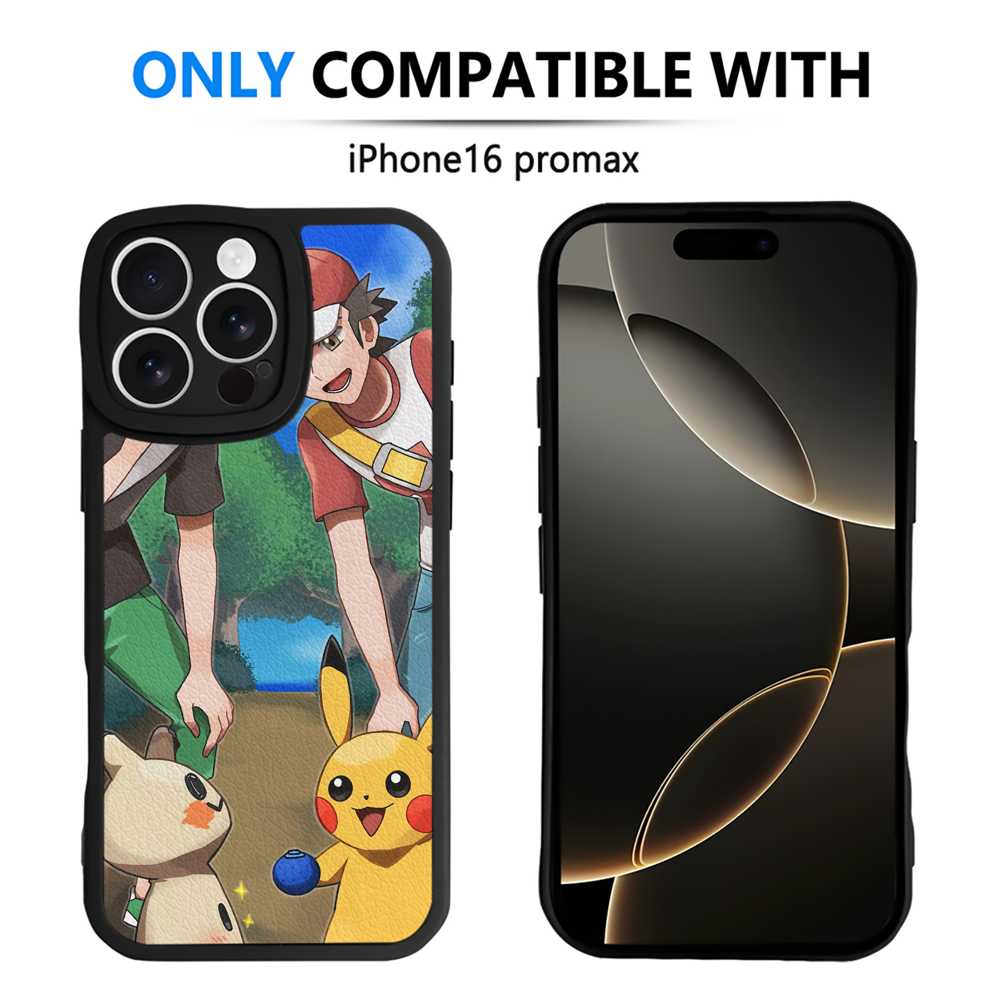 （画像用） ポケットモンスター Pokémon 【iPhone 16シリーズ対応】シリコンスマホケース（レザー調） 材質：シリコン